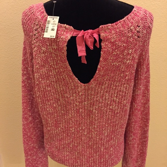 🔵 3/$20 NEW Aeropostale Knit Cropped Sweater - Picture 2 of 4